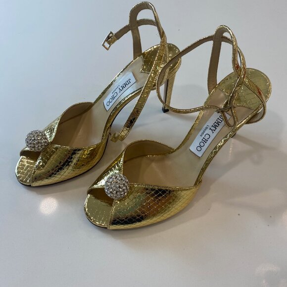 Jimmy Choo  Sacora 85 Embellished Sandals - Picture 2 of 3